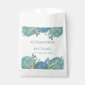 Sachets En Papier Mariage Élégant Bonbons favorise Hydrangée Minimal (Devant)