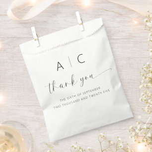Sachets En Papier Mariage élégant minimaliste moderne