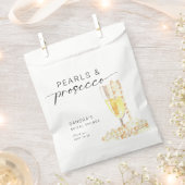 Sachets En Papier Mariage Élégant sur le thème Perles et Prosecco (Coupé)