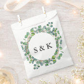 Sachets En Papier Mariage Eucalyptus aquarelle (Coupé)