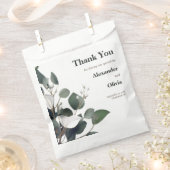 Sachets En Papier Mariage Eucalyptus moderne (Coupé)