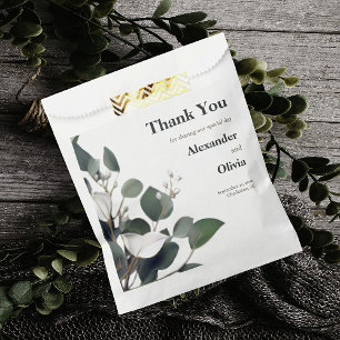 Sachets En Papier Mariage Eucalyptus moderne