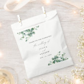 Sachets En Papier Mariage Eucalyptus vert (Coupé)