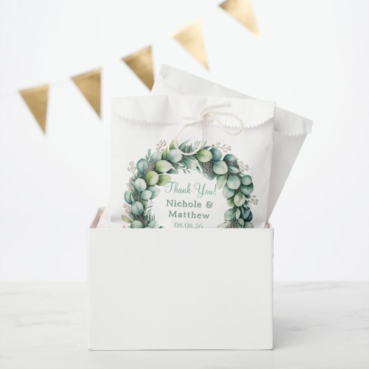 Sachets En Papier Mariage Eucalyptus Vert Mint & Sage (Fête)