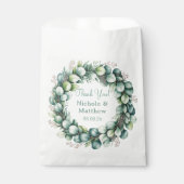 Sachets En Papier Mariage Eucalyptus Vert Mint & Sage (Devant)