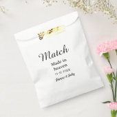 Sachets En Papier Mariage fait au ciel ajouter nom date calligraphie (Scellé)