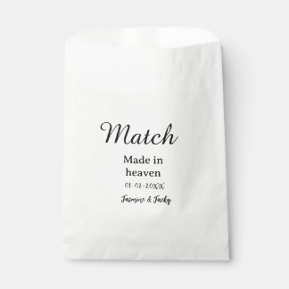 Sachets En Papier Mariage fait au ciel ajouter nom date calligraphie