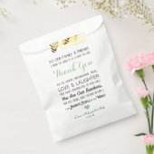 Sachets En Papier Mariage Favor Merci Message vert 3981 (Scellé)