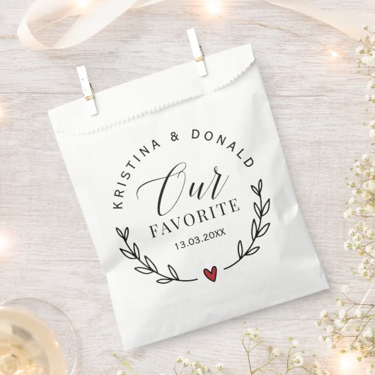Sachets En Papier Mariage Favoriser Notre Sac Favori Favor (Coupé)