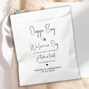 Sachets En Papier Mariage Favours Doggie Personnalisé Biscuit Bar An