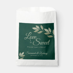 Sachets En Papier Mariage Feuille Emerald & Sage Green