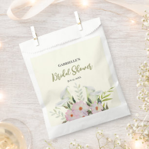 Sachets En Papier Mariage Fleur d'Eau Blanche Calla Lily Roses P