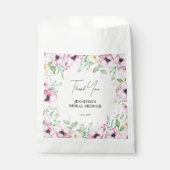 Sachets En Papier Mariage Fleur Rose (Devant)