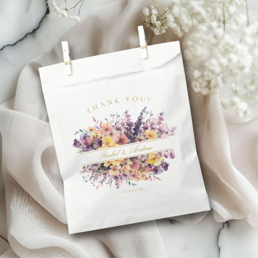Sachets En Papier Mariage fleur sauvage