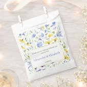 Sachets En Papier Mariage Fleur sauvage aquarelle (Coupé)