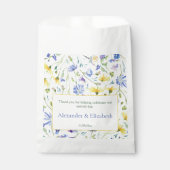 Sachets En Papier Mariage Fleur sauvage aquarelle (Devant)