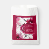 Sachets En Papier mariage fleuri abstrait rose (Devant)
