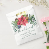 Sachets En Papier Mariage Fleurie Feuillage Poinsettia (Scellé)
