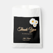 Sachets En Papier Mariage Fleuris Noir (Devant)