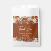 Sachets En Papier Mariage Fleurs de feuillage de tomes en terre cuit (Devant)