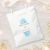 Sachets En Papier Mariage floral à aquarelle bleue (Coupé)