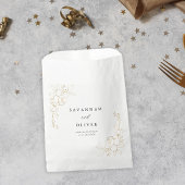 Sachets En Papier Mariage floral à revêtement or