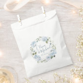 Sachets En Papier Mariage floral bleu roux romantique (Coupé)