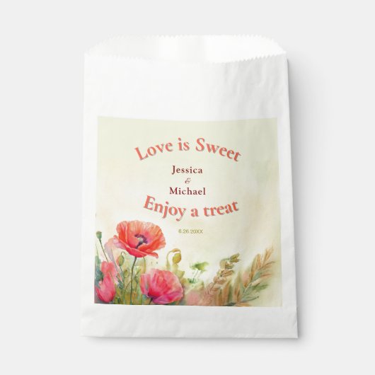 Sachets En Papier Mariage floral de printemps (Devant)