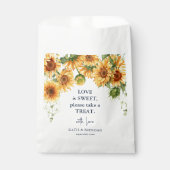 Sachets En Papier Mariage floral de tournesol d'été d'automne (Devant)