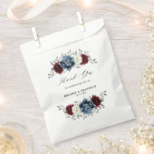 Sachets En Papier Mariage floral d'ivoire blanc bleu ardoise (Coupé)