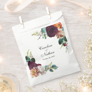 Sachets En Papier Mariage floral frais d'automne