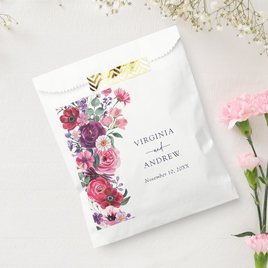 Sachets En Papier Mariage floral gras