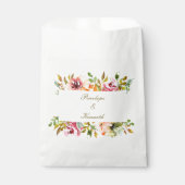 Sachets En Papier Mariage floral rustique personnalisé (Devant)