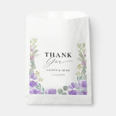 Sachets En Papier Mariage floral violet moderne Faveur (Devant)