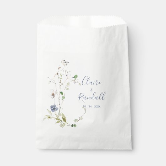 Sachets En Papier Mariage forestier sauvage (Devant)