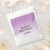 Sachets En Papier Mariage Glamour Fête de Fiançailles Violet Paillet (Coupé)