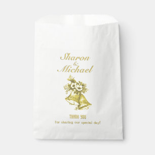 Sachets En Papier Mariage Gold Bells
