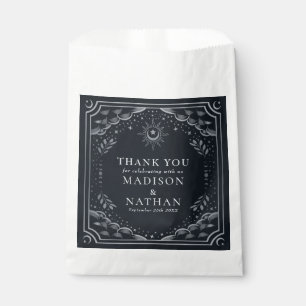 Sachets En Papier Mariage gothique de la carte Tarot Argent