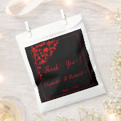 Sachets En Papier Mariage gothique sombre "Merci" (Coupé)