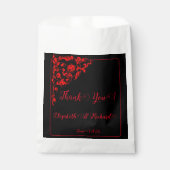 Sachets En Papier Mariage gothique sombre "Merci" (Devant)