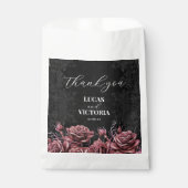 Sachets En Papier Mariage gothique victorien Rose foncé (Devant)