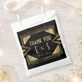 Sachets En Papier Mariage hershey®, noir et or, art déco élégant (Coupé)