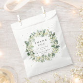 Sachets En Papier Mariage hivernal Snowberry+Eucalyptus (Coupé)