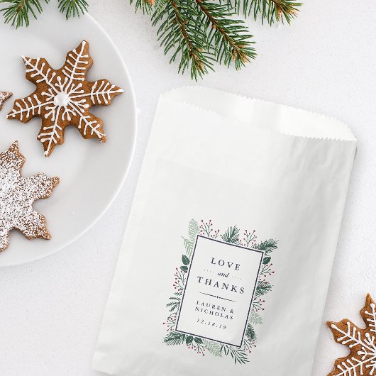 Sachets En Papier Mariage Holly et Pine
