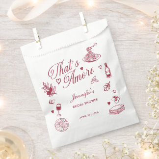 Sachets En Papier Mariage Italien à l'aquarelle pour une fête prénup