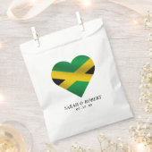 Sachets En Papier Mariage jamaïcain du coeur du drapeau (Coupé)