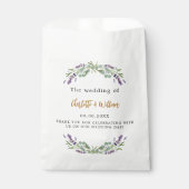 Sachets En Papier Mariage lavande eucalyptus verdure merci (Devant)