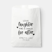 Sachets En Papier Mariage Love Rires et Snack pour après (Devant)
