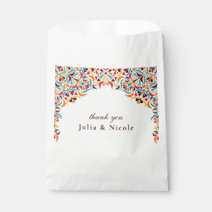 Sachets En Papier Mariage Luxueux Fantaisiste Style Bordure Florale