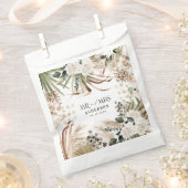 Sachets En Papier Mariage M. Mme Pampas eucalyptus parti boho modern (Coupé)